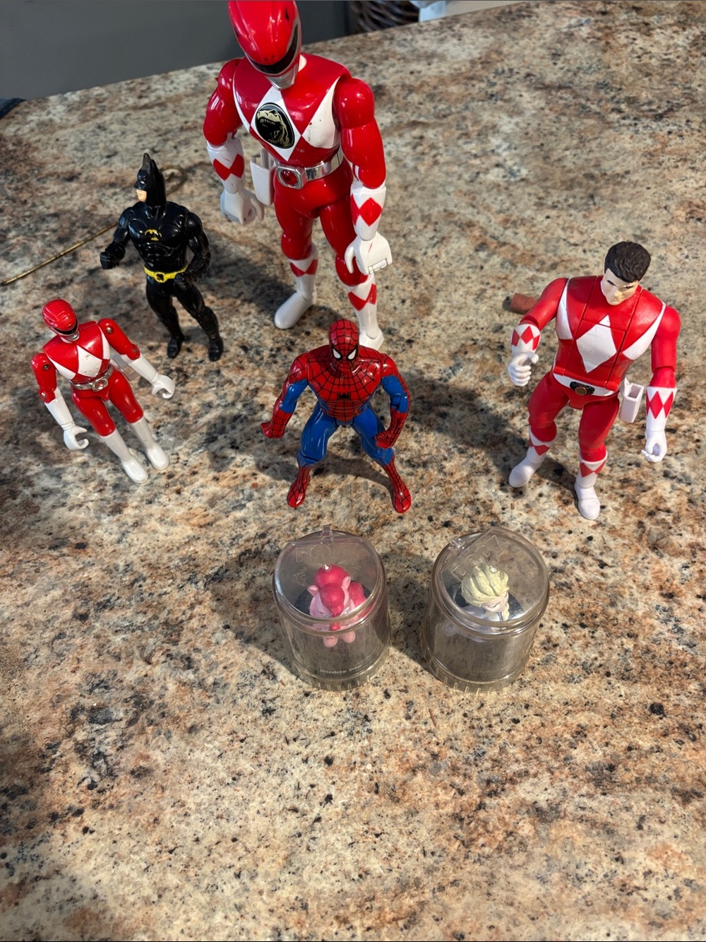 Power Ranger Red & White Action Figure Bundle with Classic Rangers